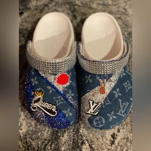 Upcycle LV Bling Crocs